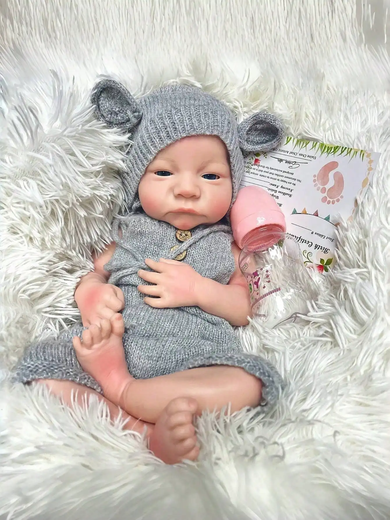 Saskia 18-Inch Adorable Levi Solid Silicone Reborn Baby Girl: With Open Eyes, 3D Painted Vivid Details,
Saskia 18-Inch Adorable Levi Solid Silicone Reborn Baby Girl: With Open Eyes, 3D Painted Vivid Details,