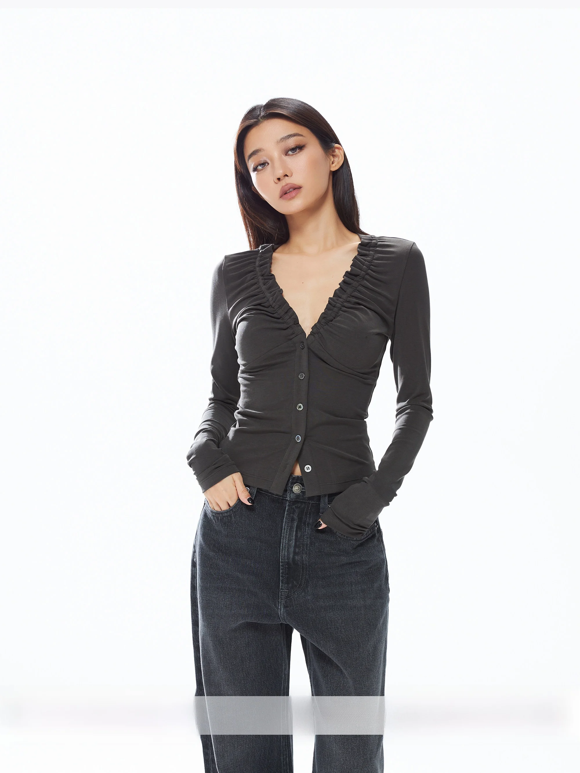 MIRANDA SONG Women's Slim Fit Long Sleeve Knitted V-Neck Open Cardigan Elastic Waist Casual Style Base Shirt Commute Fashion
MIRANDA SONG Women's Slim Fit Long Sleeve Knitted V-Neck Open Cardigan Elastic Waist Casual Style Base Shirt Commute Fashion