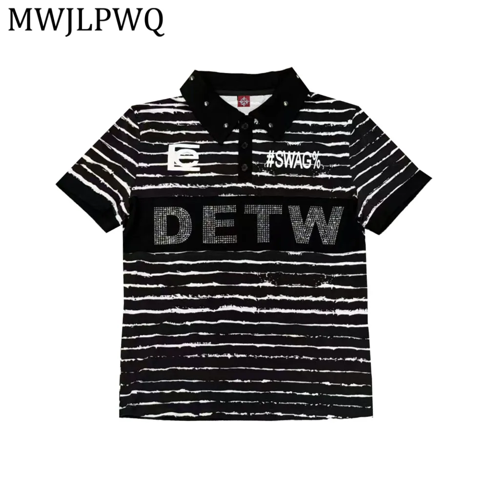 MWJLPWQ Striped Letter Rhinestone Street Style Shirt For Men And Women Summer High-End Design Short-Sleeve Casual Tops 15506
MWJLPWQ Striped Letter Rhinestone Street Style Shirt For Men And Women Summer High-End Design Short-Sleeve Casual Tops 15506