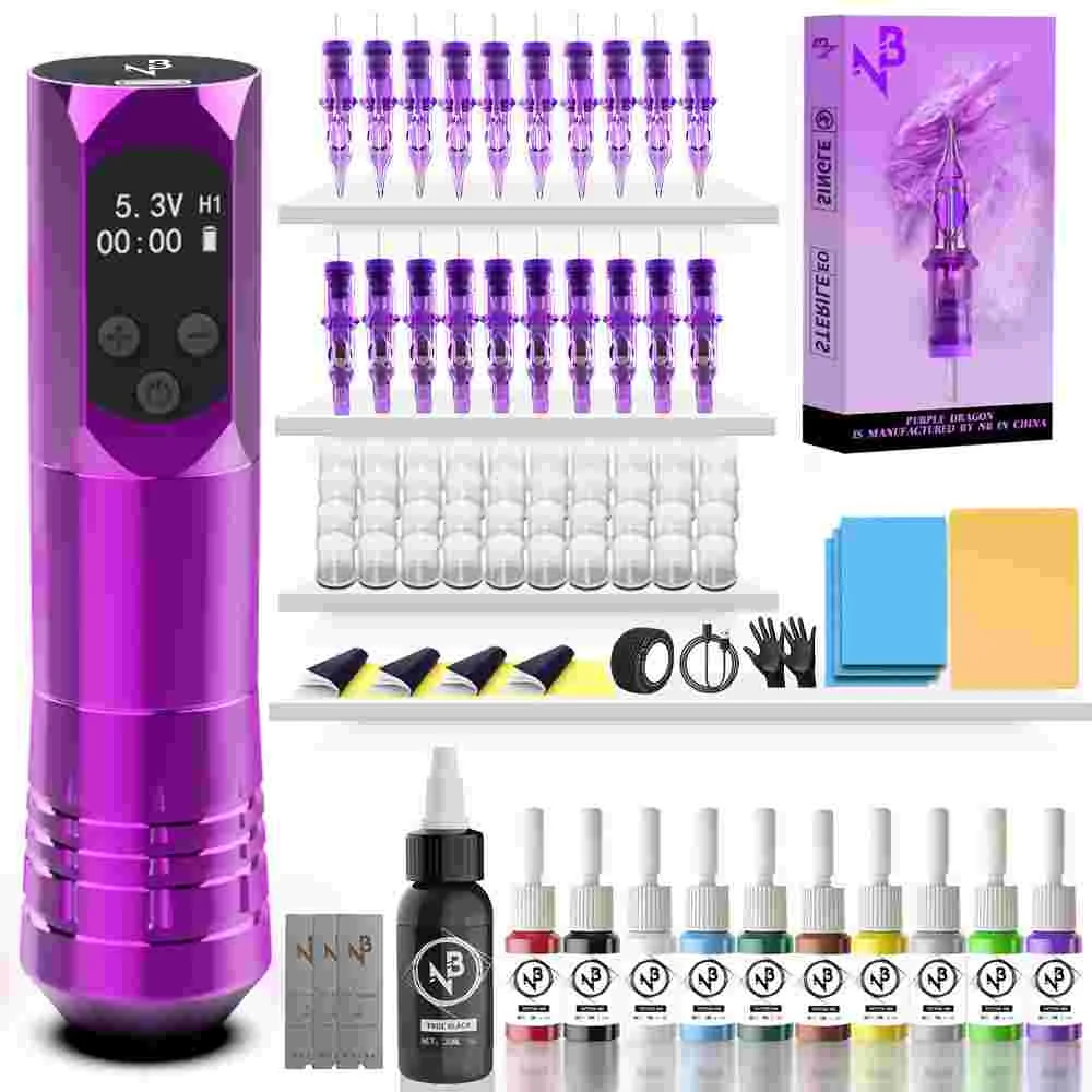 Goldplume Tattoo Pen Set, Suitable for Permanent Makeup Tattoo Machine, Wireless Tattoo Power Supply Set
Goldplume Tattoo Pen Set, Suitable for Permanent Makeup Tattoo Machine, Wireless Tattoo Power Supply Set