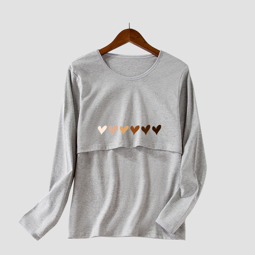 Maternity T-shirts Nursing Five Heart Love Fashion Printed Breastfeeding Funny Long Sleeve Pregnant Women Pregnancy Tops
Maternity T-shirts Nursing Five Heart Love Fashion Printed Breastfeeding Funny Long Sleeve Pregnant Women Pregnancy Tops