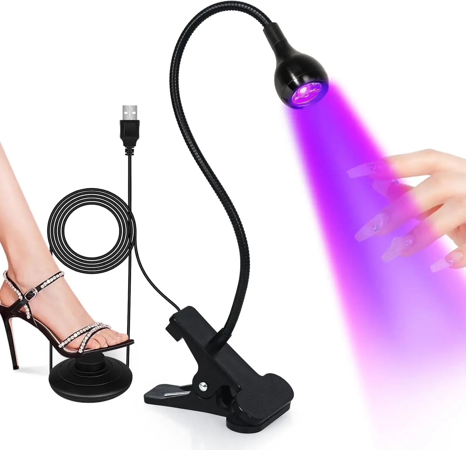 Quick-Dry UV Nail Lamp with Foot Switch & Flexible Gooseneck
Quick-Dry UV Nail Lamp with Foot Switch & Flexible Gooseneck