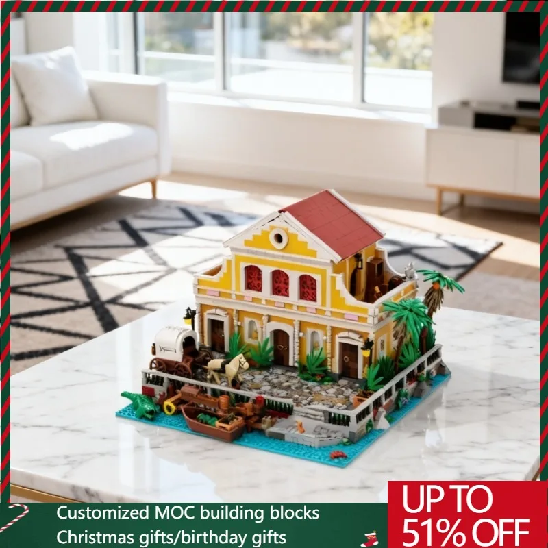 3843PCS Medieval Pirate World Series MOC Havana House Model DIY Creative Ideas Christmas Child Toy Assembly Puzzle Birthday Gift
3843PCS Medieval Pirate World Series MOC Havana House Model DIY Creative Ideas Christmas Child Toy Assembly Puzzle Birthday Gift