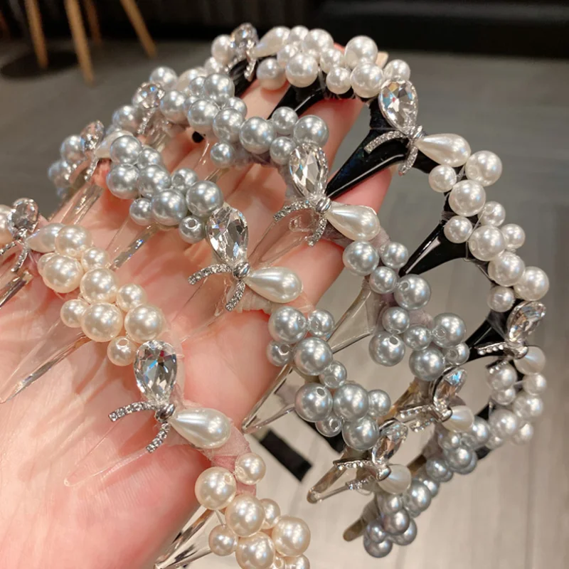 French Full Gray Pearl Diamond Headband Hair Bands Sweet Princess Anti Slip Toothed Hair Hoop Hairbands Women Hair Clip Hairpin
French Full Gray Pearl Diamond Headband Hair Bands Sweet Princess Anti Slip Toothed Hair Hoop Hairbands Women Hair Clip Hairpin