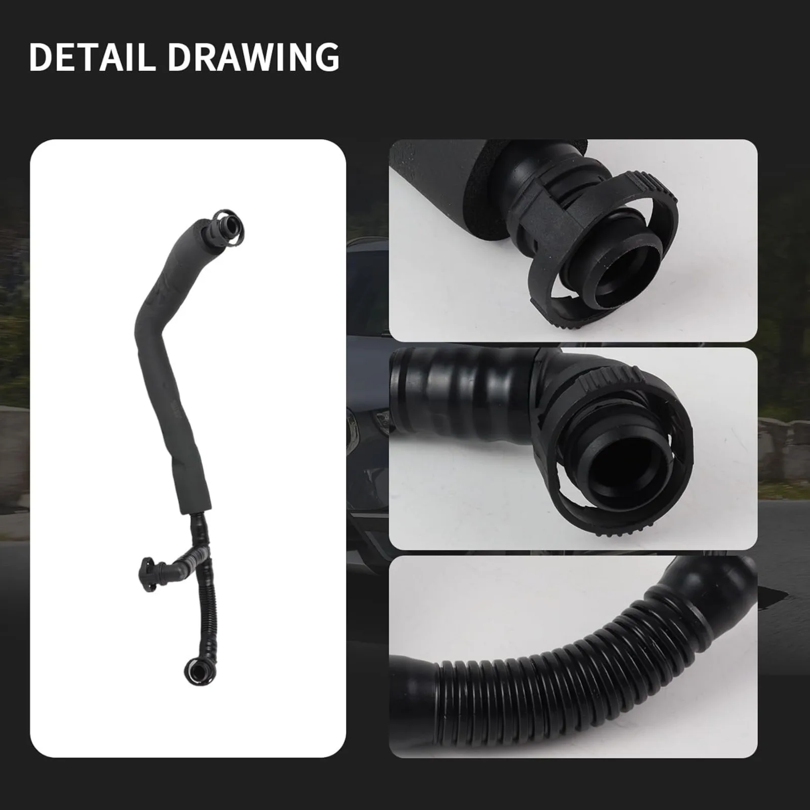 Crankcase Breather Vent Hose 3-Way For BMW 325i, 330i, 630i, 730Li, xDrive25i, xDrive28i, xDrive30si, 2.5si, 3.0si 11157559528
Crankcase Breather Vent Hose 3-Way For BMW 325i, 330i, 630i, 730Li, xDrive25i, xDrive28i, xDrive30si, 2.5si, 3.0si 11157559528
