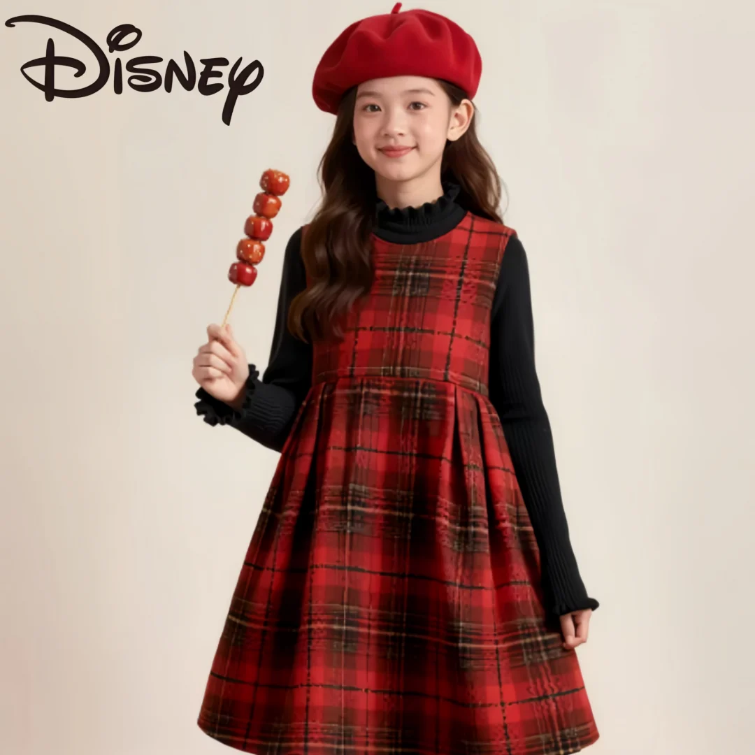 Детская одежда Disney, модное красное клетчатое платье, универсальное удобное платье для девочек, костюм, платье без рукавов с шерстяной подкладкой, устойчивое к холоду
Детская одежда Disney, модное красное клетчатое платье, универсальное удобное платье для девочек, костюм, платье без рукавов с шерстяной подкладкой, устойчивое к холоду