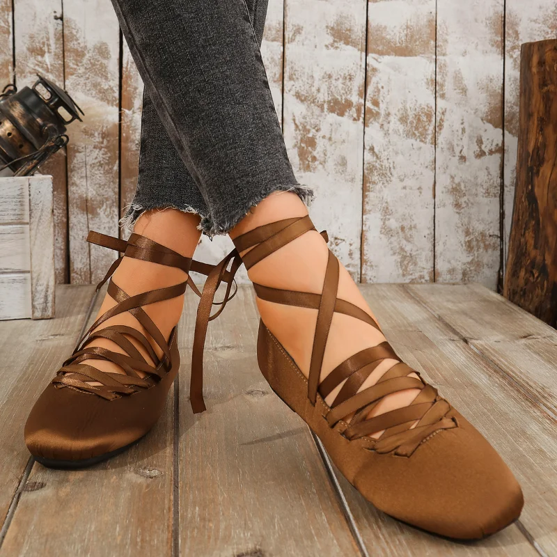 Lace Up Ballet Flats Women Barefoot Floors Trend Comfortable Designer Shoes Stylish Leisure Offer Plus Size 42 43
Lace Up Ballet Flats Women Barefoot Floors Trend Comfortable Designer Shoes Stylish Leisure Offer Plus Size 42 43