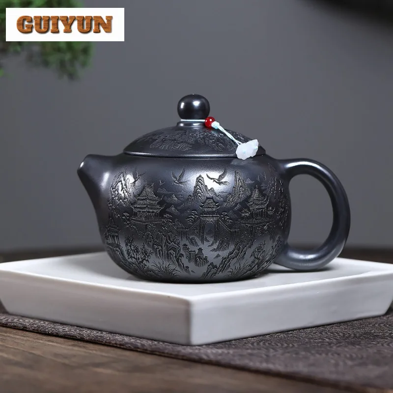 550 мл антикварные чайники из фиолетовой глины Исин ручной работы с пейзажем Xishi горшок из необработанной руды желтый грязевой чайник с ситечком Zisha Teaset
550 мл антикварные чайники из фиолетовой глины Исин ручной работы с пейзажем Xishi горшок из необработанной руды желтый грязевой чайник с ситечком Zisha Teaset