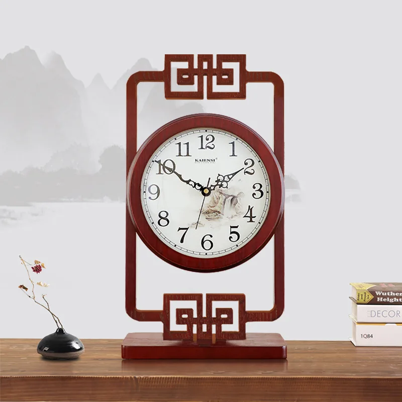 Retro clock, creative desktop clock, living room, new Chinese sitting home decoration
Retro clock, creative desktop clock, living room, new Chinese sitting home decoration