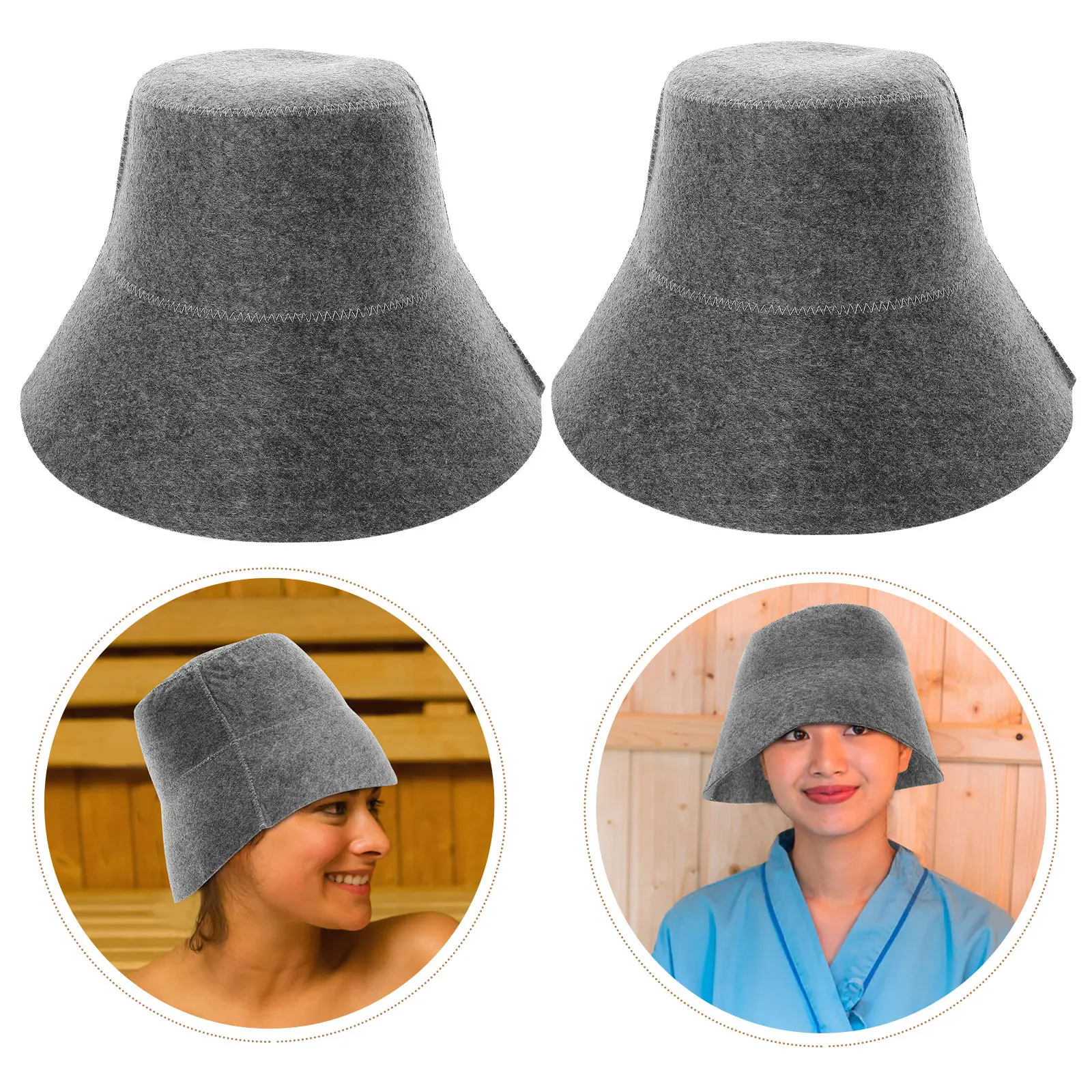 2Pcs Felt Sauna Cap Water Absorption Heat Resistant Shower Bath Hat Unisex for Sauna Spa Shower Cap Bathroom Head Cover
2Pcs Felt Sauna Cap Water Absorption Heat Resistant Shower Bath Hat Unisex for Sauna Spa Shower Cap Bathroom Head Cover