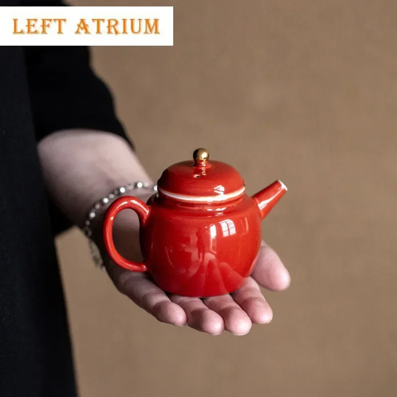 100ml Handmade Coral Red Double Glazed Teapot Boutique Tea Infuser Pot Tea Maker Kettle With Ball Hole Kung Fu Tea Teaware Gift
100ml Handmade Coral Red Double Glazed Teapot Boutique Tea Infuser Pot Tea Maker Kettle With Ball Hole Kung Fu Tea Teaware Gift