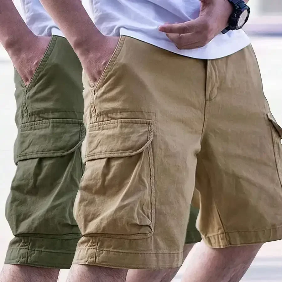 Mens Solid Color Multi-Pocket Casual Cargo Shorts For Outdoor Hiking Cycling
Mens Solid Color Multi-Pocket Casual Cargo Shorts For Outdoor Hiking Cycling