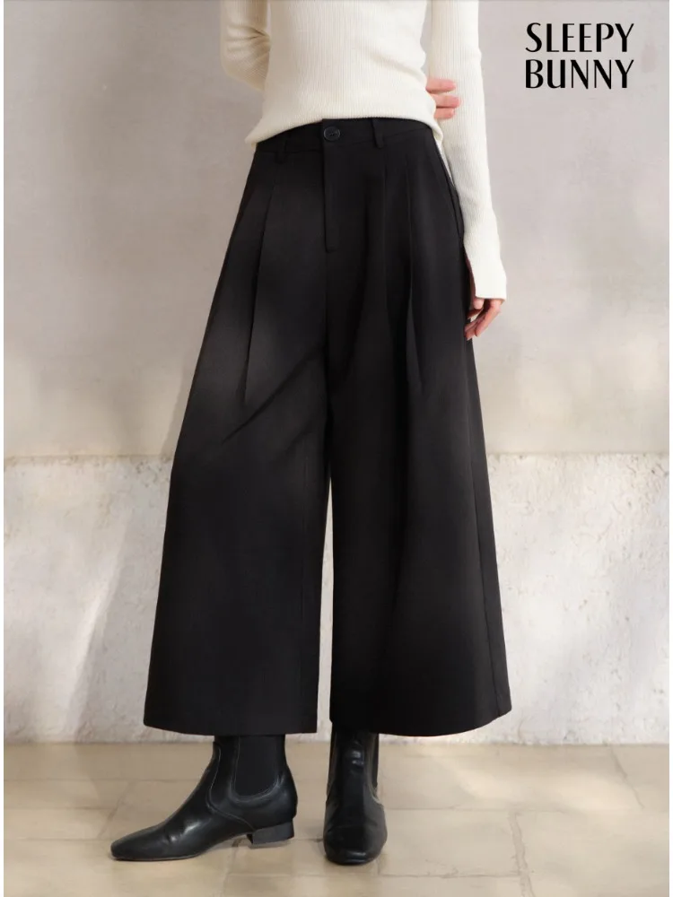 Chic Wide-Leg Pants Women High-Waist Tailored Trousers Flowing Winter Cropped Straight-Leg Workwear Pants Comfortable Draped Fit
Chic Wide-Leg Pants Women High-Waist Tailored Trousers Flowing Winter Cropped Straight-Leg Workwear Pants Comfortable Draped Fit