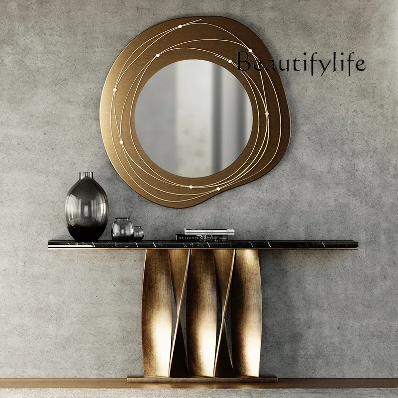 Modern Creative Modern Light Luxury Design Natural Marble Metal Fishtail Entrance Several Households Villa
Modern Creative Modern Light Luxury Design Natural Marble Metal Fishtail Entrance Several Households Villa