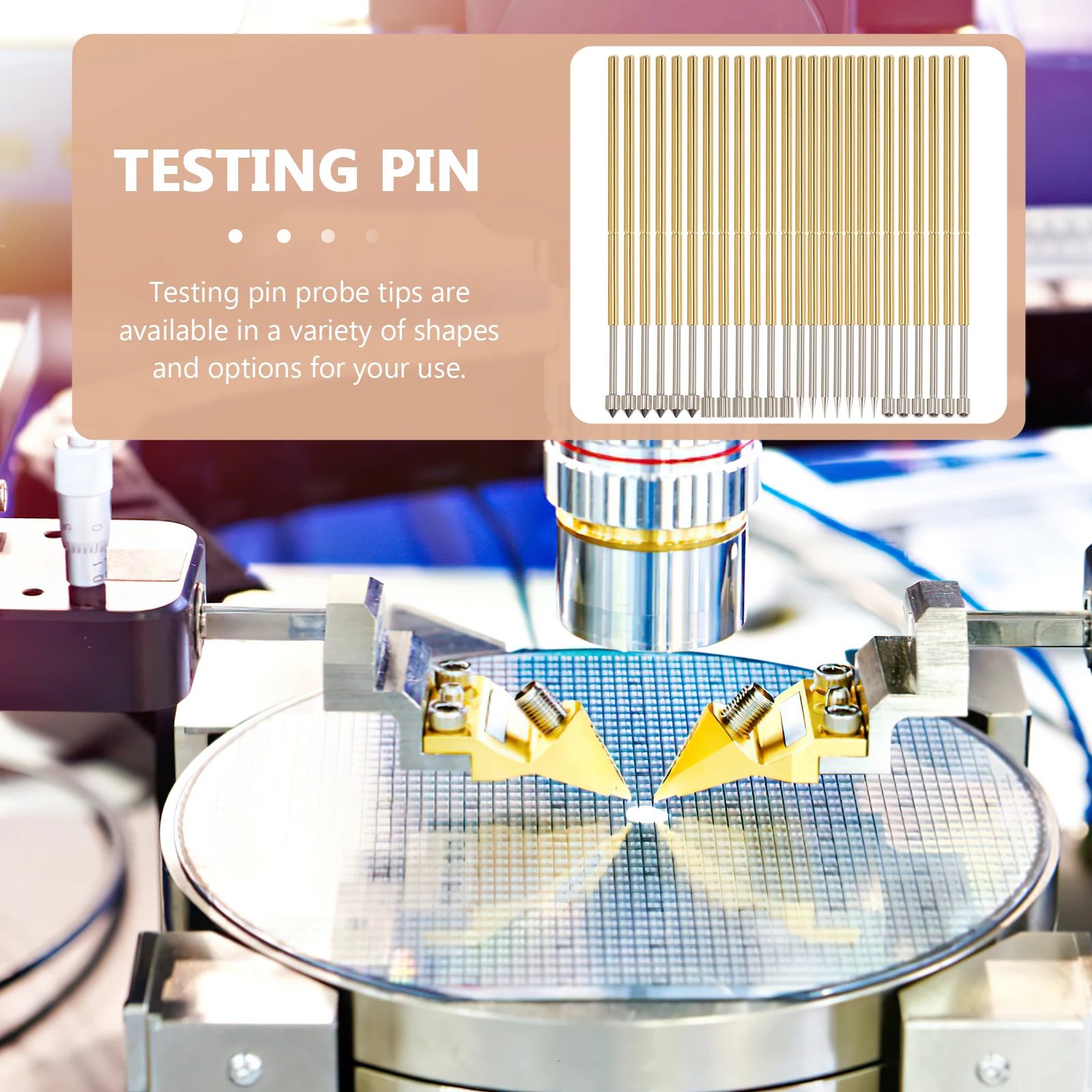 40 Pcs Spring Test Probes Stainless Steel Round Head for PCB Board Testing Accessories Easy Install
40 Pcs Spring Test Probes Stainless Steel Round Head for PCB Board Testing Accessories Easy Install