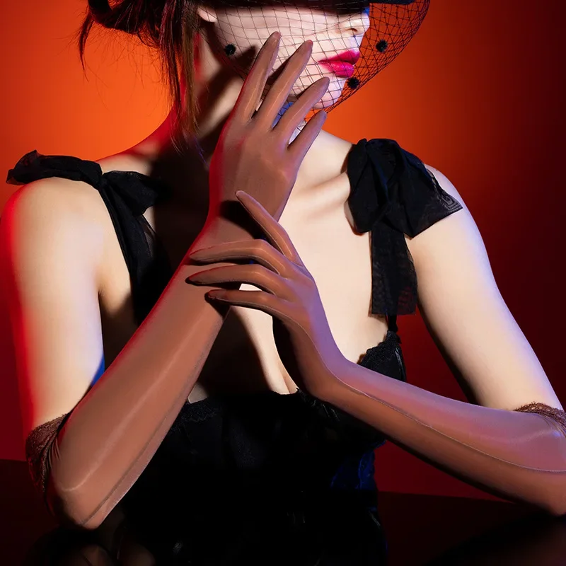 Women Sexy Gloves High Elastic Ultra-Thin Oil Shiny Seamless Invisible Medium Tube Long Sleeve High Density Porno Party Clubwear
Women Sexy Gloves High Elastic Ultra-Thin Oil Shiny Seamless Invisible Medium Tube Long Sleeve High Density Porno Party Clubwear