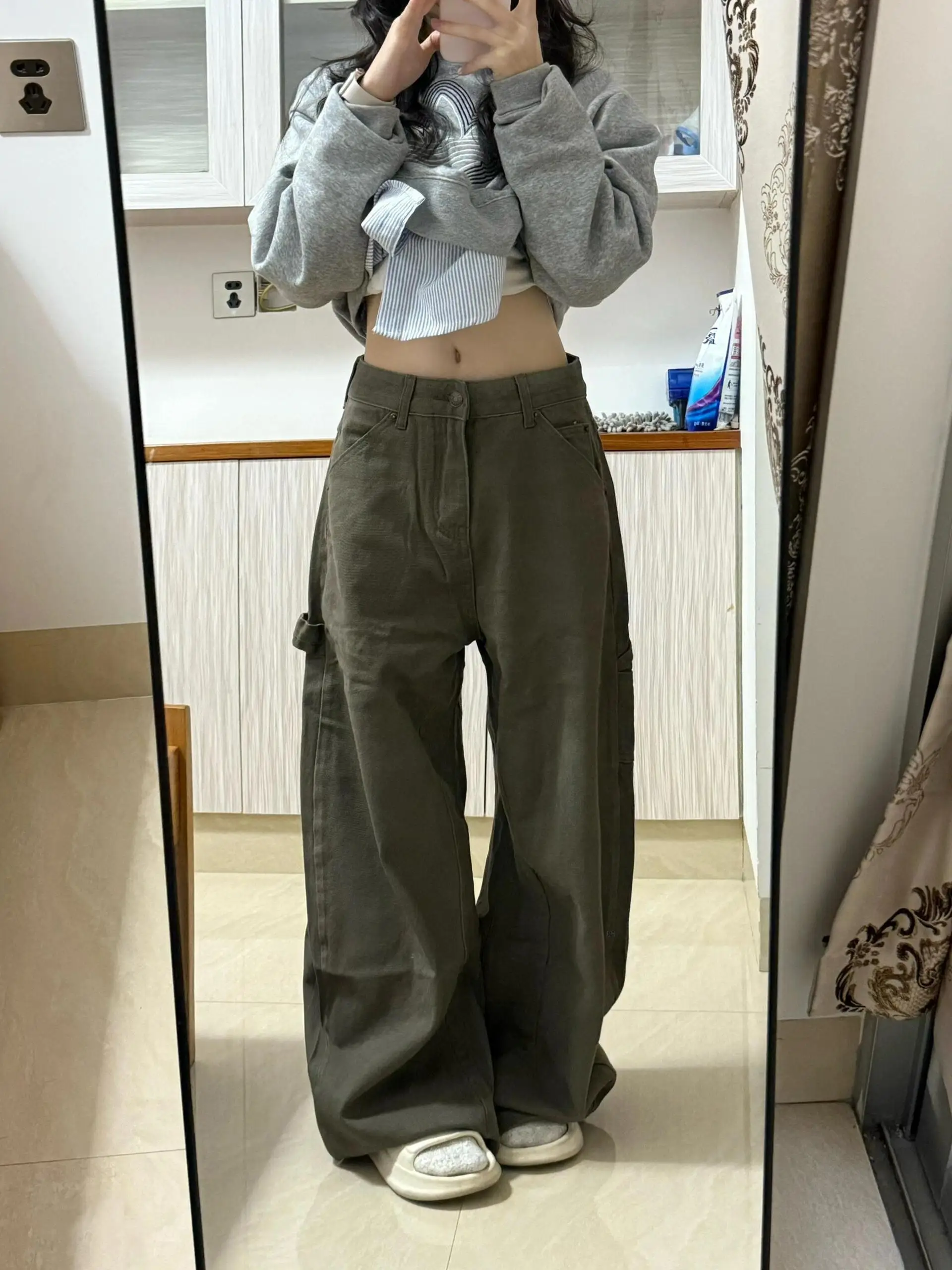 Fuyuan Cafe Color Wide Leg Jeans Women's Loose Casual Long Pants American Style Vintage Cleanfit Spring New Arrival
Fuyuan Cafe Color Wide Leg Jeans Women's Loose Casual Long Pants American Style Vintage Cleanfit Spring New Arrival