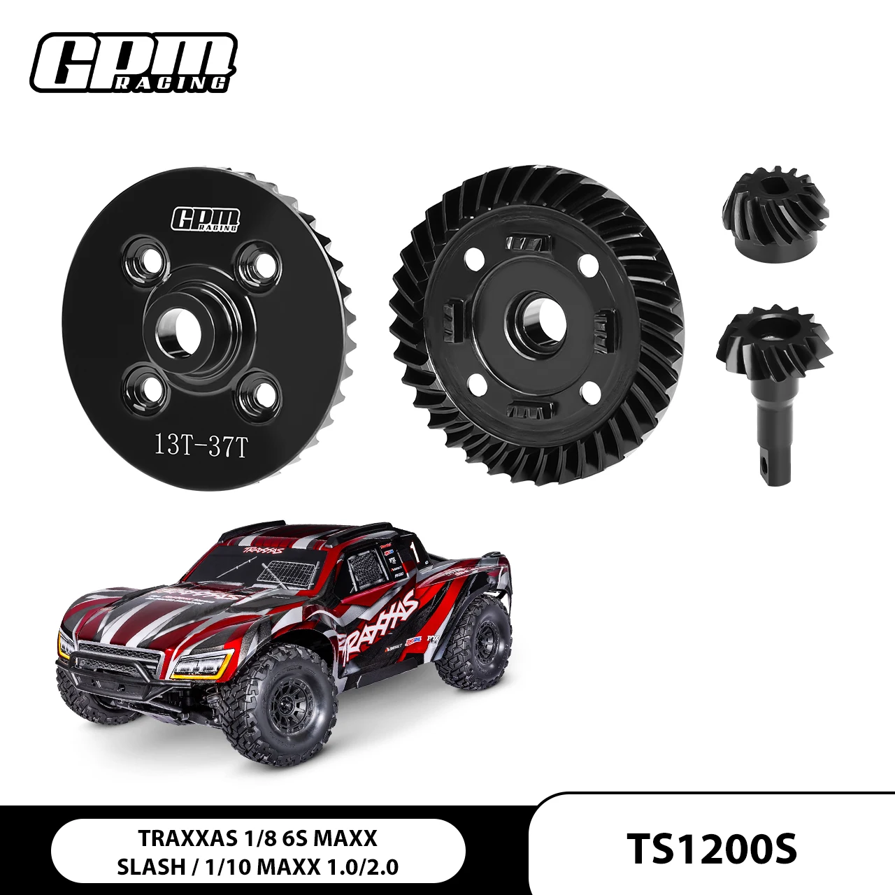 GPM CS F & R Spiral Diffs Gear Assembly TRAXXAS 1/10 Maxx 1.0/2.0 1/8 Maxx Slash
GPM CS F & R Spiral Diffs Gear Assembly TRAXXAS 1/10 Maxx 1.0/2.0 1/8 Maxx Slash