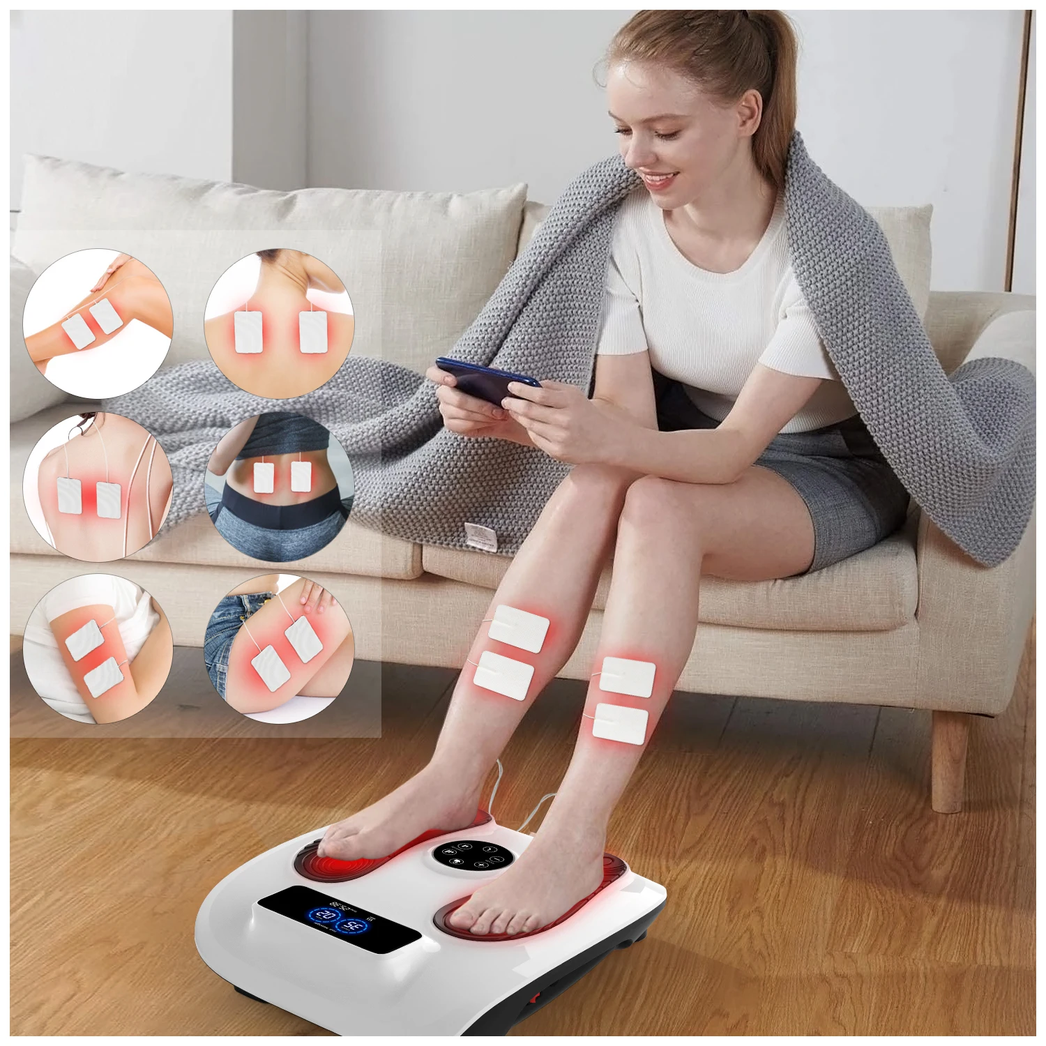 Home Use Ems Foot Massager Wellness Foot Massage Machine Heating Infrared Waist Belt
Home Use Ems Foot Massager Wellness Foot Massage Machine Heating Infrared Waist Belt