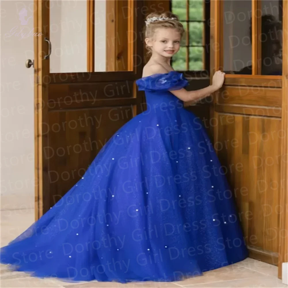 Royal Blue Fluffy Pearl Elegance Flower Girl Dress Cap Sleeve For Little Girl Birthday First Communion Evening Dress
Royal Blue Fluffy Pearl Elegance Flower Girl Dress Cap Sleeve For Little Girl Birthday First Communion Evening Dress