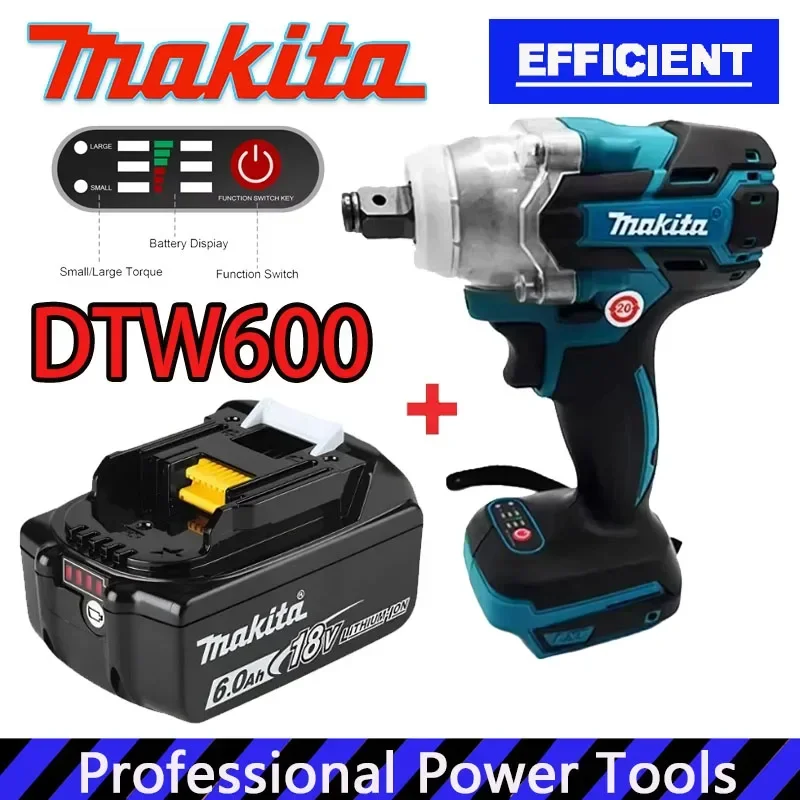 Makita DTW600 3100IPM 18V Cordless Wrench 1/2Inch Brushless Screwdriver Rechargable Electric Screwdriver Vehicle Service Tool
Makita DTW600 3100IPM 18V Cordless Wrench 1/2Inch Brushless Screwdriver Rechargable Electric Screwdriver Vehicle Service Tool