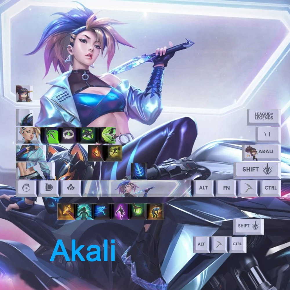 34 Keys League of Legends PBT Key Cap Kawaii Periphery OEM Keycap Adorkable Tabletop Decoration Gift Akali Ashe Briar Thresh Lux
34 Keys League of Legends PBT Key Cap Kawaii Periphery OEM Keycap Adorkable Tabletop Decoration Gift Akali Ashe Briar Thresh Lux