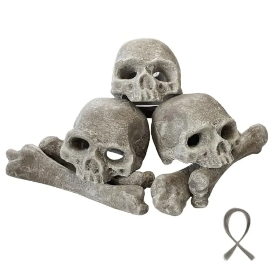 9 Pcs Ceramic Skulls for Fire Pit, Durable Reusable Fireproof Fire Pit Skull Log for Bonfire, Campfire, Fireplace, Firepit, Hal
9 Pcs Ceramic Skulls for Fire Pit, Durable Reusable Fireproof Fire Pit Skull Log for Bonfire, Campfire, Fireplace, Firepit, Hal
