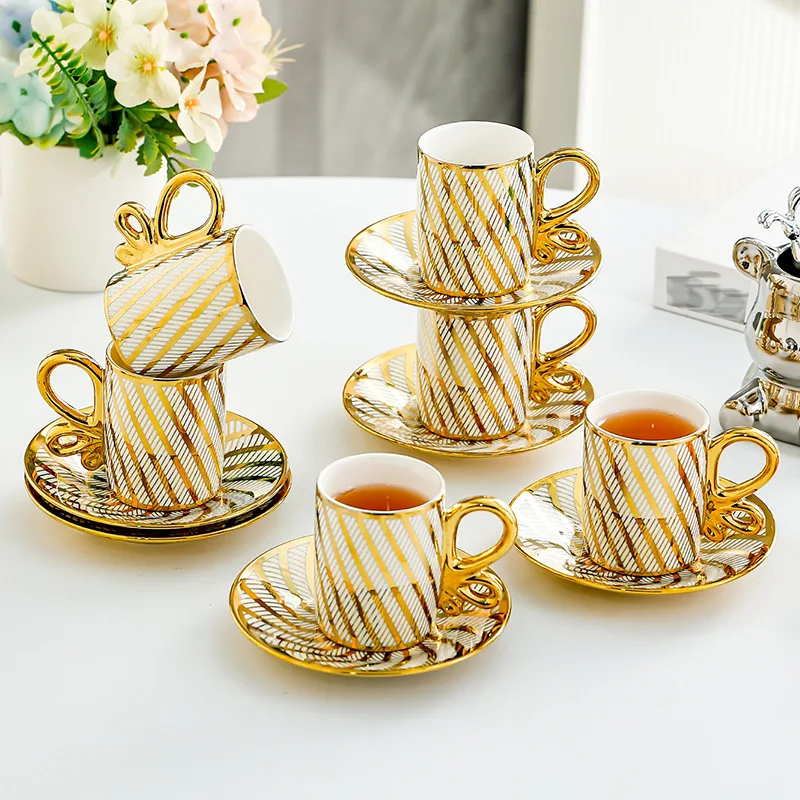 Turkey Concentration Ceramic Coffee Cup Light Luxury European Style Exquisite Afternoon Tea Cup and Plate Set
Turkey Concentration Ceramic Coffee Cup Light Luxury European Style Exquisite Afternoon Tea Cup and Plate Set