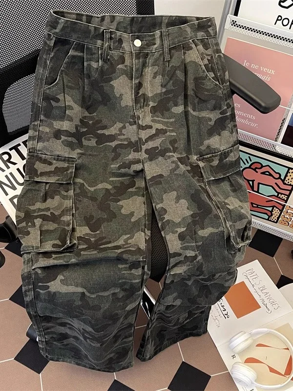 American High Street Camouflage Wide Leg Jeans Men's Spring New Sle Casual Loose Straight Cut Leisure Trousers
American High Street Camouflage Wide Leg Jeans Men's Spring New Sle Casual Loose Straight Cut Leisure Trousers