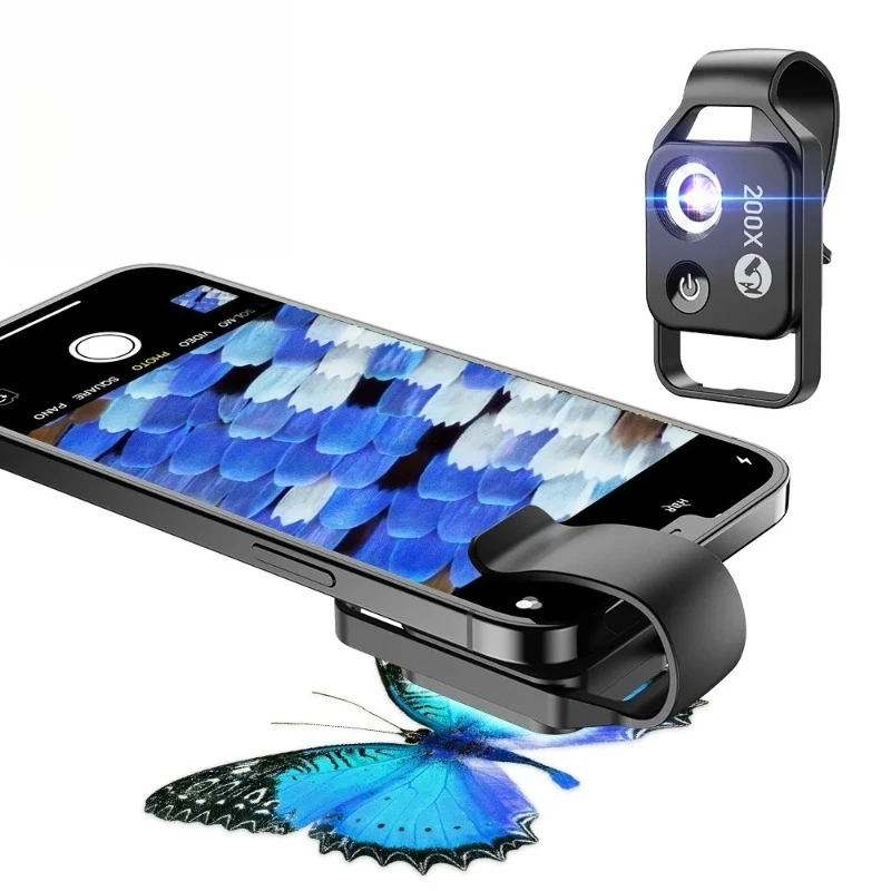 New Portable 200x Mobile Microscope Magnifying Glass with High Definition Without CPL
New Portable 200x Mobile Microscope Magnifying Glass with High Definition Without CPL