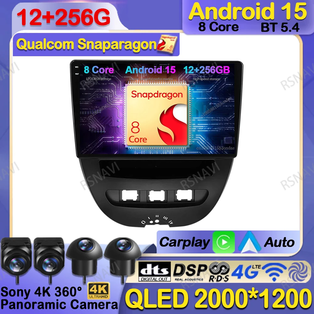 Car Radio Android 15 For Peugeot 107 Toyota Aygo Citroen C1 2005-2014 BT Navigation DVD Multimedia Wireless Carplay Auto 4G LTE
Car Radio Android 15 For Peugeot 107 Toyota Aygo Citroen C1 2005-2014 BT Navigation DVD Multimedia Wireless Carplay Auto 4G LTE