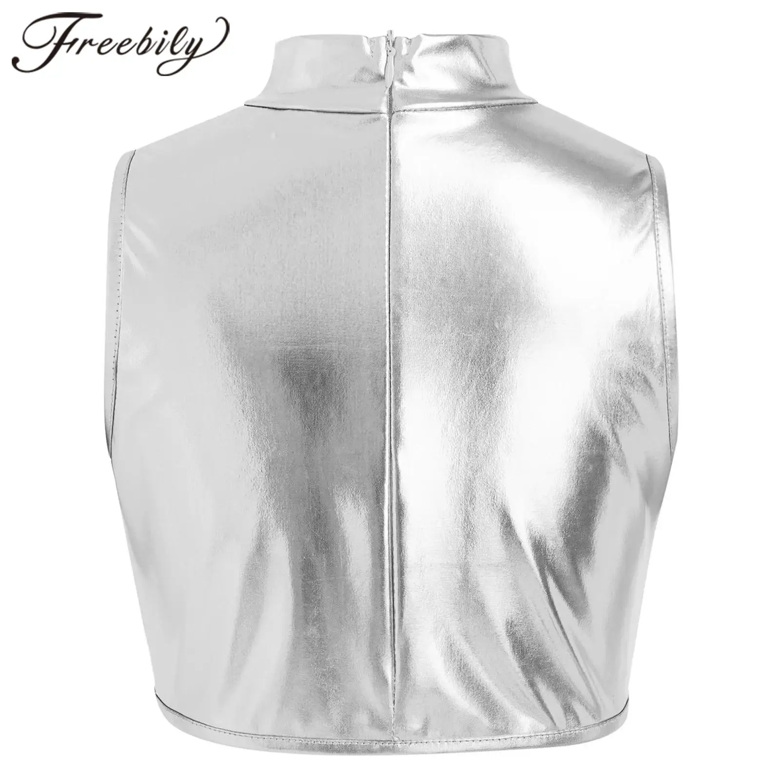 Childs Sequined Sleeveless Vest Metallic Crop Top Kids Girls Disco Outfit Hip Hop Clothes Jazz Dance Stage Performance Costume
Childs Sequined Sleeveless Vest Metallic Crop Top Kids Girls Disco Outfit Hip Hop Clothes Jazz Dance Stage Performance Costume