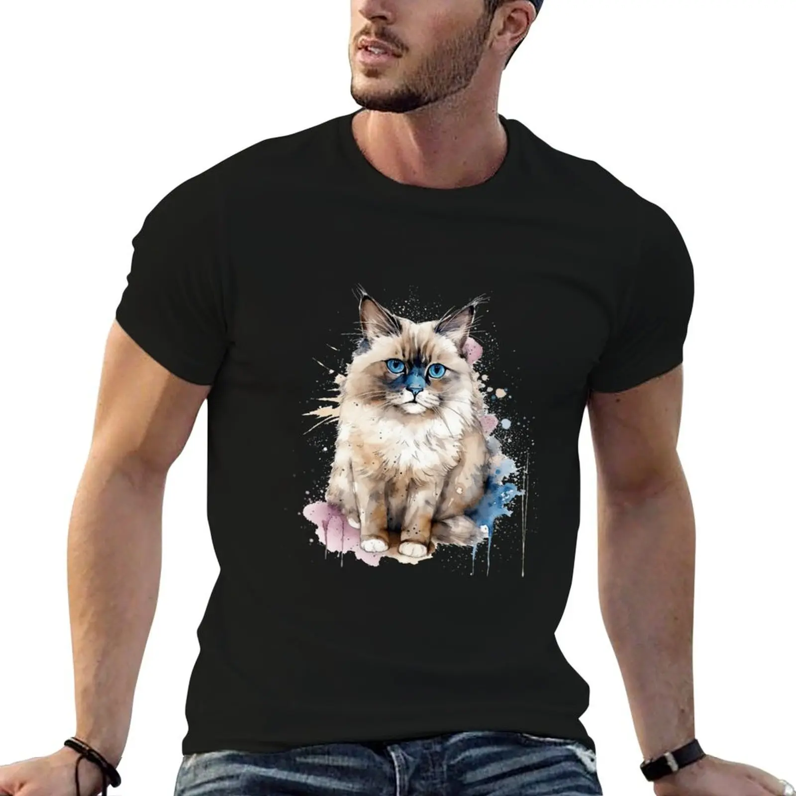 Ragdoll Watercolor Art - WhiskerWatercolor Fun for Feline T-Shirt korean fashion cheap stuff mens t shirts casual stylish
Ragdoll Watercolor Art - WhiskerWatercolor Fun for Feline T-Shirt korean fashion cheap stuff mens t shirts casual stylish
