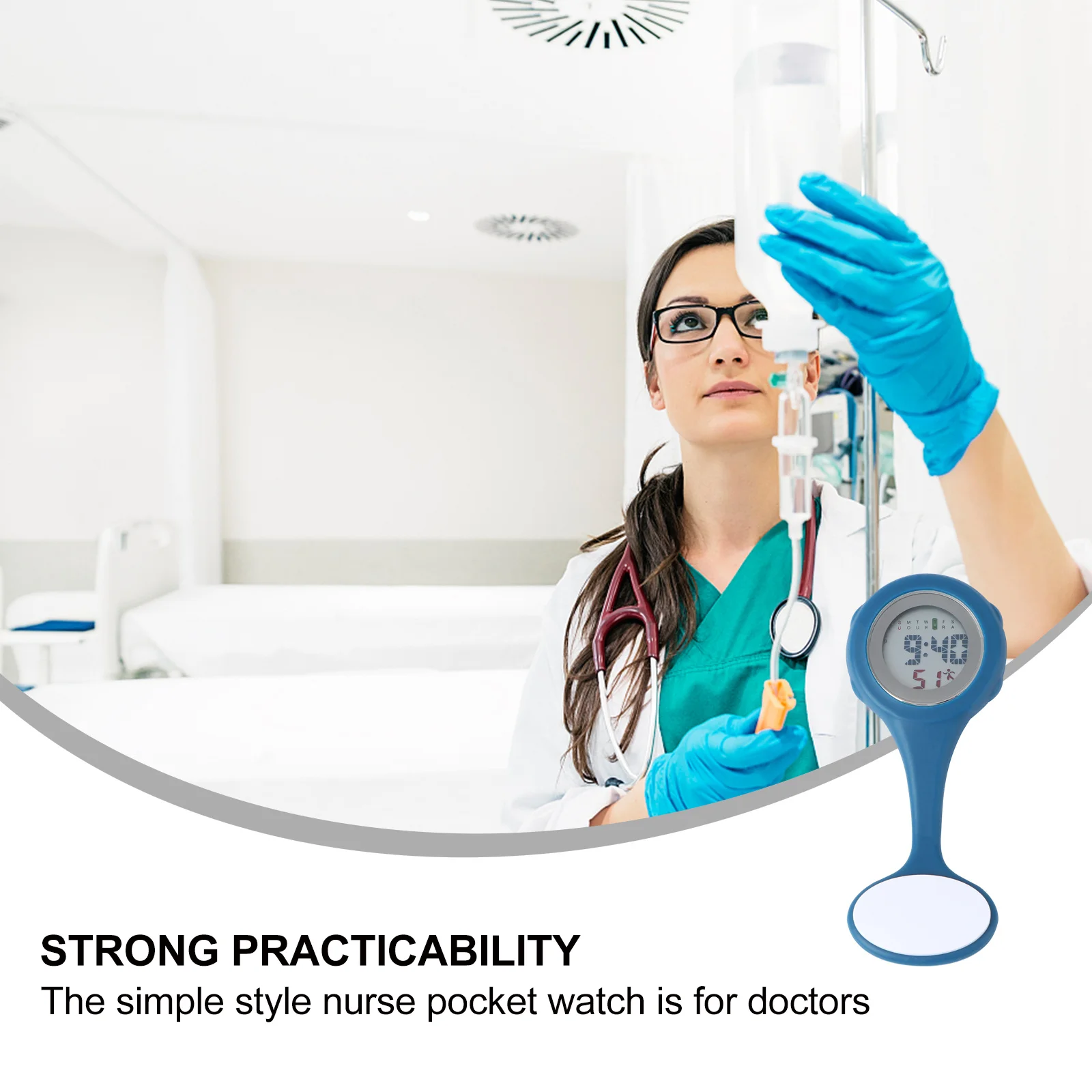 Fashion Sky-Blue Electric Nurse Watch LCD Display Pocket Timepiece for Medical Workers Hanging Convenient Style
Fashion Sky-Blue Electric Nurse Watch LCD Display Pocket Timepiece for Medical Workers Hanging Convenient Style