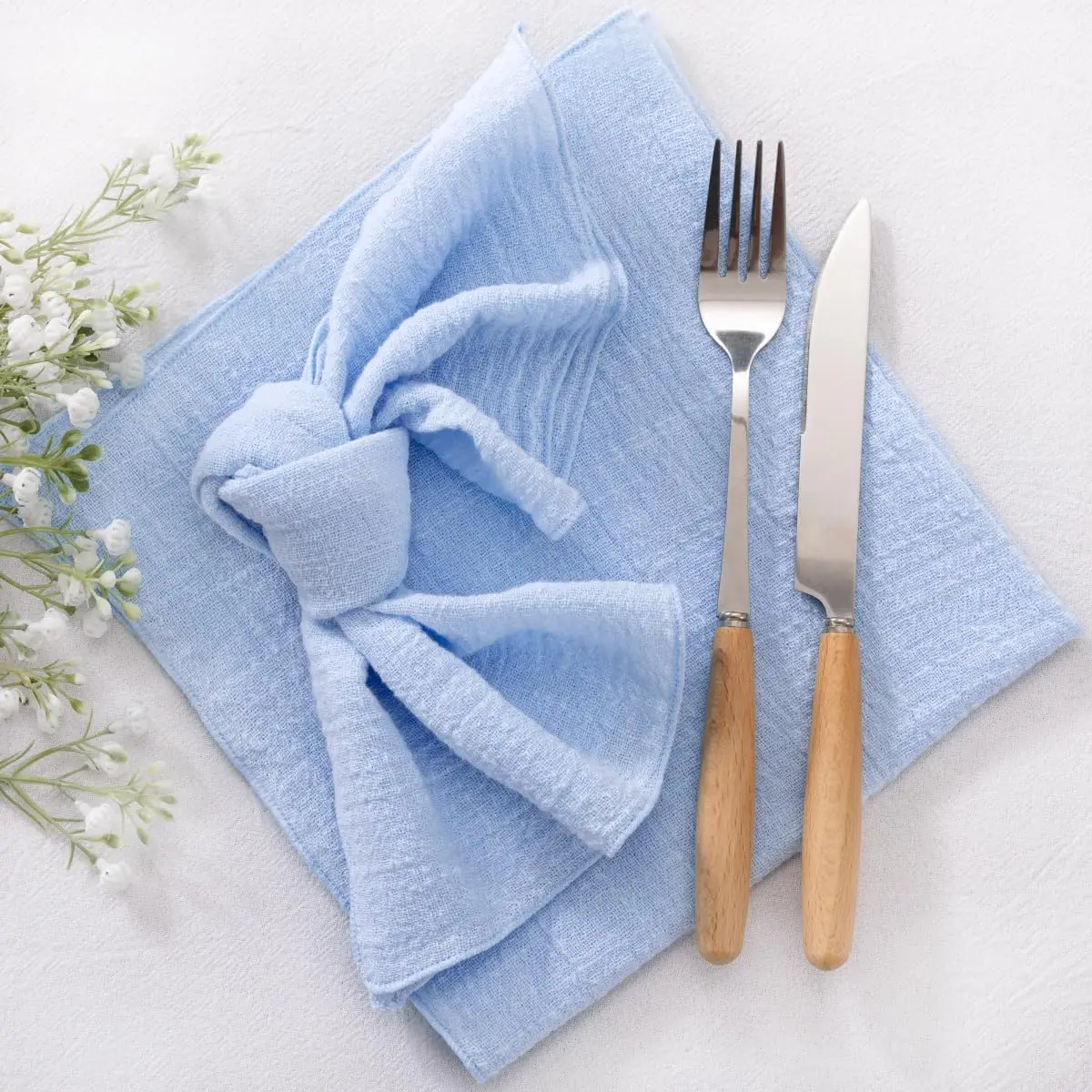 Napkins 20 Pcs Light Blue Handmade Cotton Cloth Napkins Events Decorative Rustic Soft Dinner Napkins for Parties Wedding
Napkins 20 Pcs Light Blue Handmade Cotton Cloth Napkins Events Decorative Rustic Soft Dinner Napkins for Parties Wedding