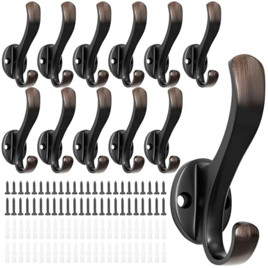 Coat Hooks Heavy Duty - Anti-Rust Oil Rubbed Bronze Towel Hook Decorative Wall Hooks for Hanging Towel, Robe, Scarf, Bathroom E
Coat Hooks Heavy Duty - Anti-Rust Oil Rubbed Bronze Towel Hook Decorative Wall Hooks for Hanging Towel, Robe, Scarf, Bathroom E
