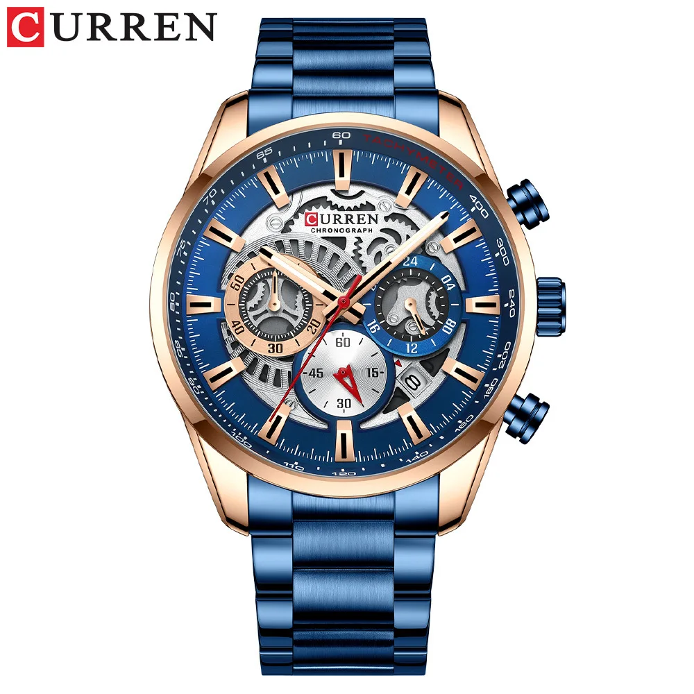 Curren 8391 Reloj Hombre Роскошные мужские часы со стальной полосой Многофункциональный хронограф с календарем Светящиеся водонепроницаемые часы для мужчин
Curren 8391 Reloj Hombre Роскошные мужские часы со стальной полосой Многофункциональный хронограф с календарем Светящиеся водонепроницаемые часы для мужчин