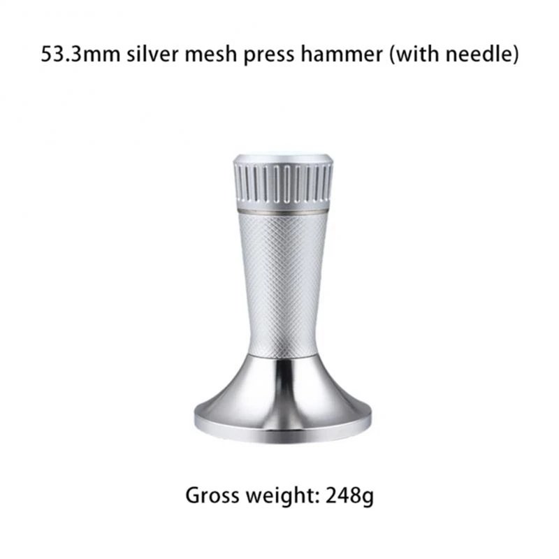 2-In-1 Stainless Steel Coffee Powder Press Hammer Powder Hammer Reticulated 53.3Mm-Silver
2-In-1 Stainless Steel Coffee Powder Press Hammer Powder Hammer Reticulated 53.3Mm-Silver