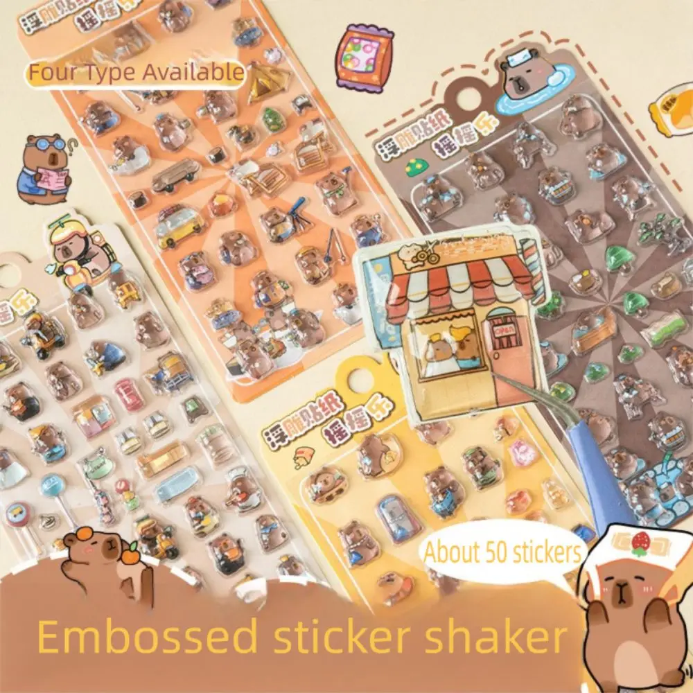 Cartoon Capybara 3D Relief Stickers DIY Multicolor Emboss Stationery Sticker Diary Scrapbooking Resin AndWobble Jelly Sticker
Cartoon Capybara 3D Relief Stickers DIY Multicolor Emboss Stationery Sticker Diary Scrapbooking Resin AndWobble Jelly Sticker