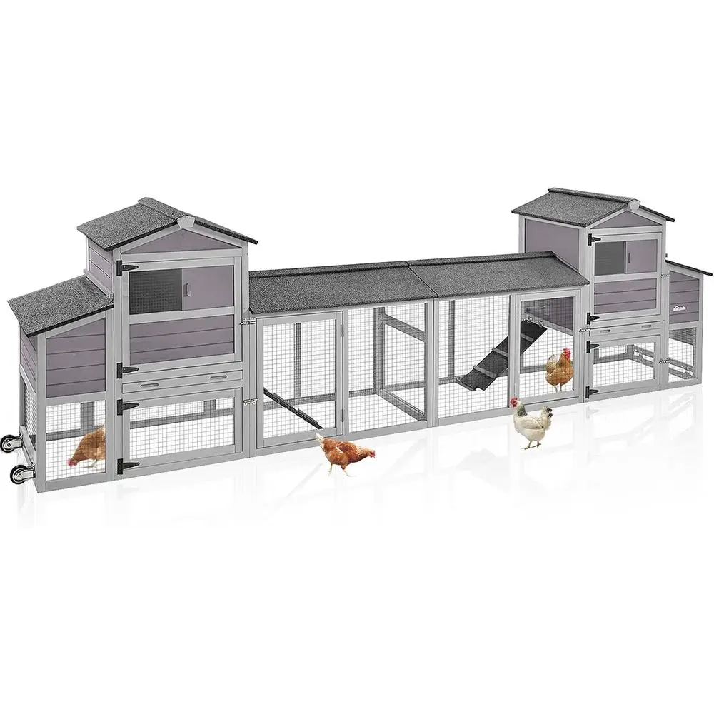 Chicken Coop Extension Wooden Hen House Poultry Cage Movable with Nesting Box and Run (Two Sets)
Chicken Coop Extension Wooden Hen House Poultry Cage Movable with Nesting Box and Run (Two Sets)