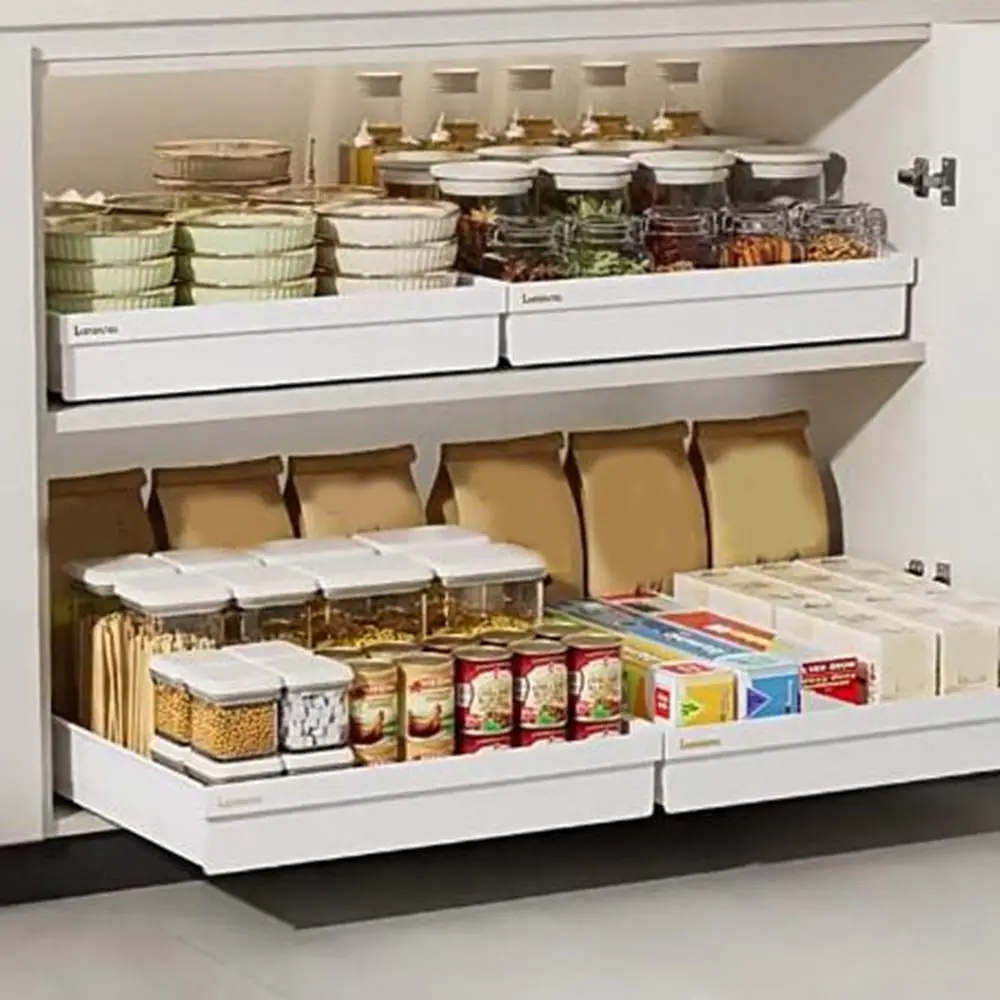 Pull-out Kitchen Storage Rack Large Capacity Plastic Spice Box Storage Rack Anti-slip with Slide Rails Cabinets Organizer
Pull-out Kitchen Storage Rack Large Capacity Plastic Spice Box Storage Rack Anti-slip with Slide Rails Cabinets Organizer