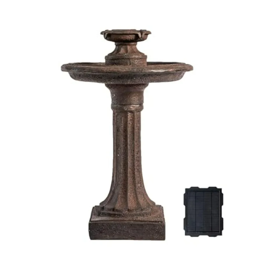 28 Solar Powered 1-Tier Outdoor Bird Bath Water Fountain Resin Fountain with Solar Panel Pump Brown
28 Solar Powered 1-Tier Outdoor Bird Bath Water Fountain Resin Fountain with Solar Panel Pump Brown