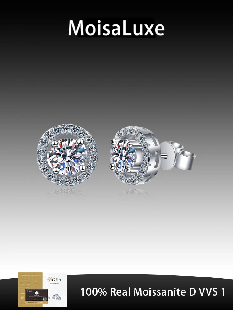 MoisaLuxe Official Store GRA Moissanite Plata Sterling 925 Silver Earrings For Women Stud Earrings Piercing Clavicle Chain Items
MoisaLuxe Official Store GRA Moissanite Plata Sterling 925 Silver Earrings For Women Stud Earrings Piercing Clavicle Chain Items