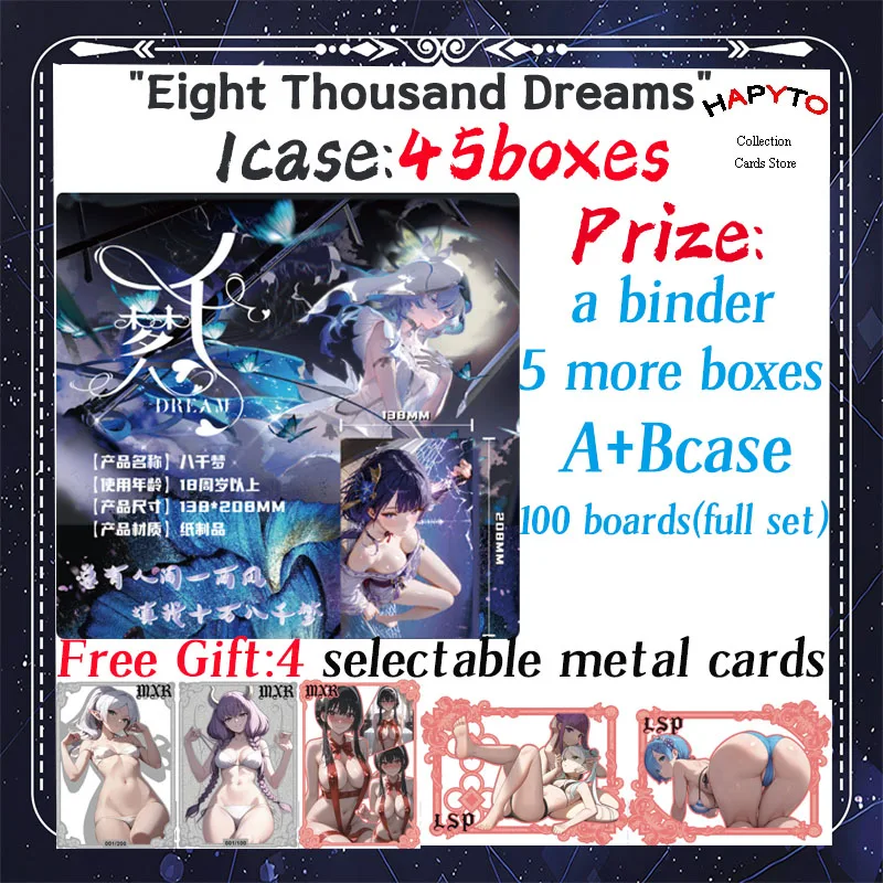 2025 Newest Eight Thousand Dreams A5 Size Waifu Boards Goddess Story Collection Card Swimsuit Bikini Booster Box Habbies Gift
2025 Newest Eight Thousand Dreams A5 Size Waifu Boards Goddess Story Collection Card Swimsuit Bikini Booster Box Habbies Gift