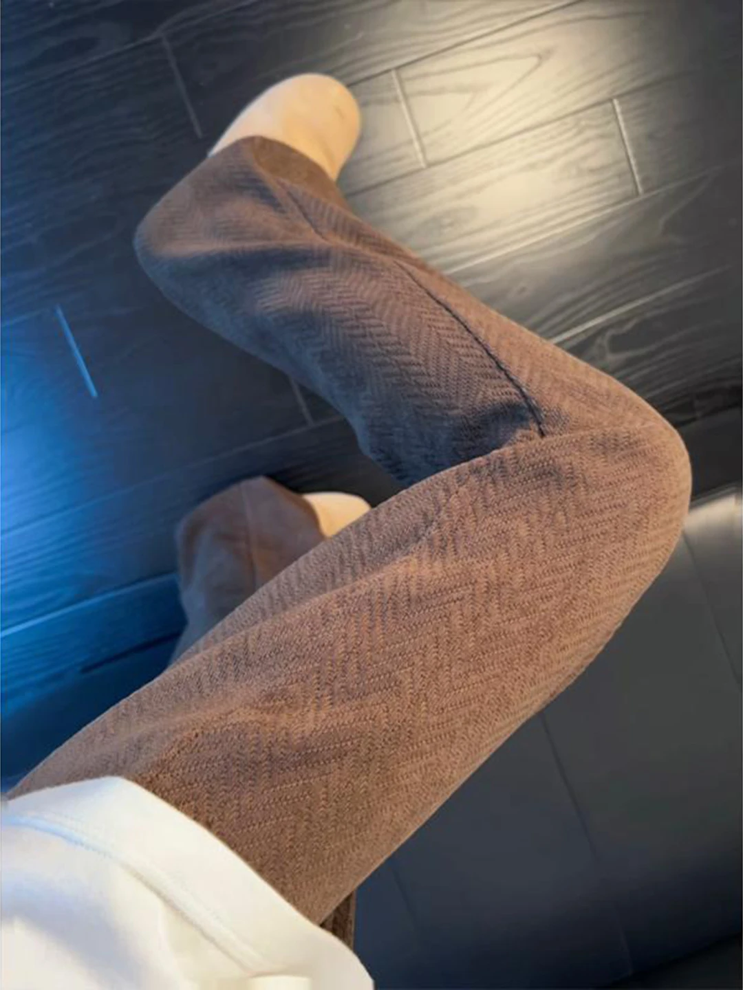 Мужские осенние повседневные брюки с широкими штанинами из коричневого твида, прямого кроя, спортивные, из прочного полиэстера, не требующие глажки
Мужские осенние повседневные брюки с широкими штанинами из коричневого твида, прямого кроя, спортивные, из прочного полиэстера, не требующие глажки