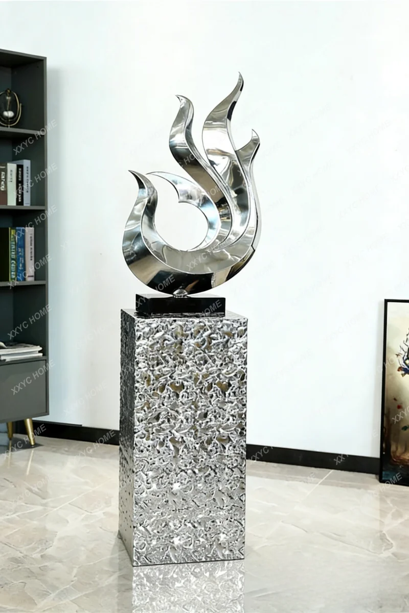 Modern light luxury abstract stainless steel sculpture hotel lobby art living room floor decoration metal handicrafts ornaments
Modern light luxury abstract stainless steel sculpture hotel lobby art living room floor decoration metal handicrafts ornaments