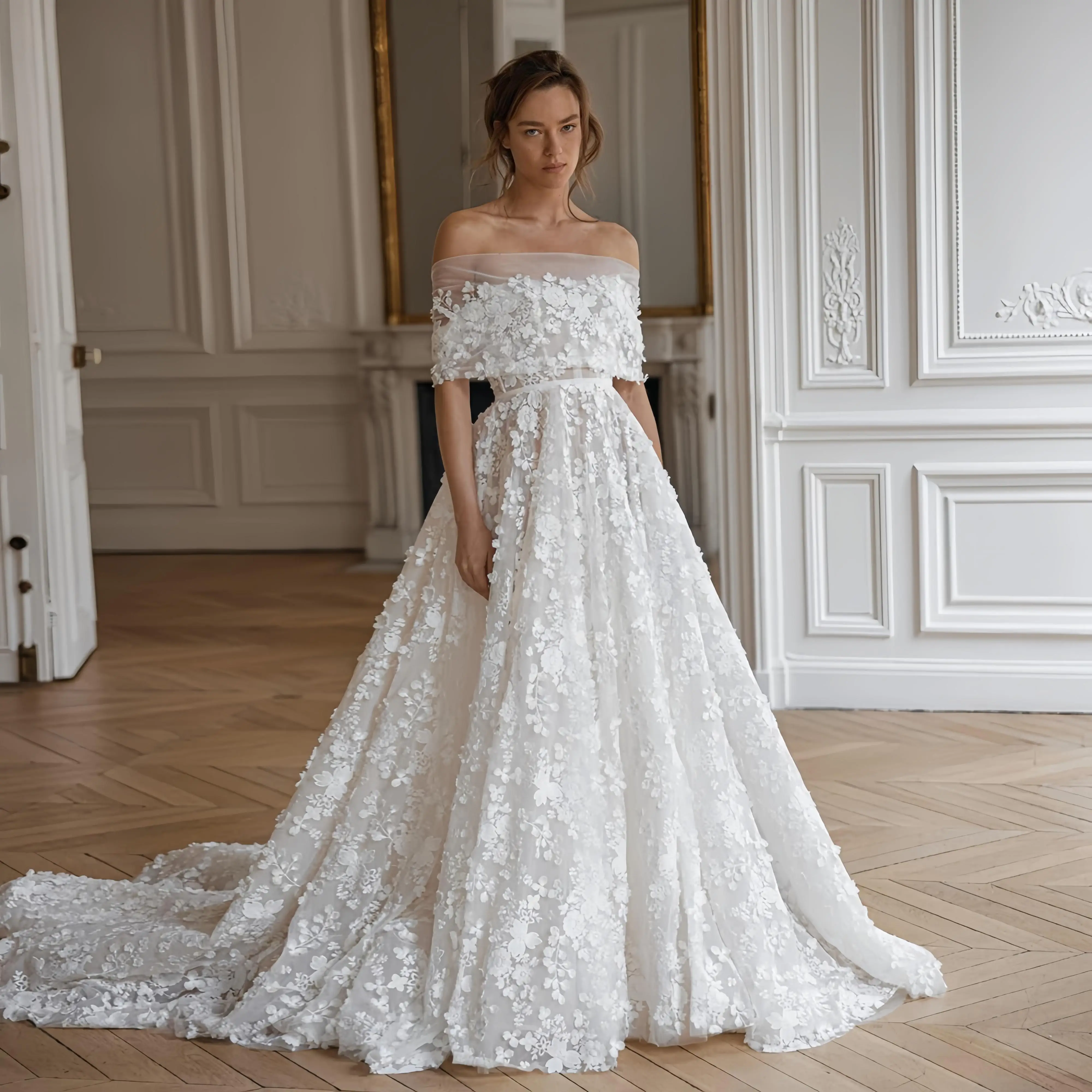 Customized Lace Wedding Dress Long Sleeve Estilo Princesa Elegantes White Bespoke Vestido Abiti Da Sposa Noiva Vestido de novia
Customized Lace Wedding Dress Long Sleeve Estilo Princesa Elegantes White Bespoke Vestido Abiti Da Sposa Noiva Vestido de novia
