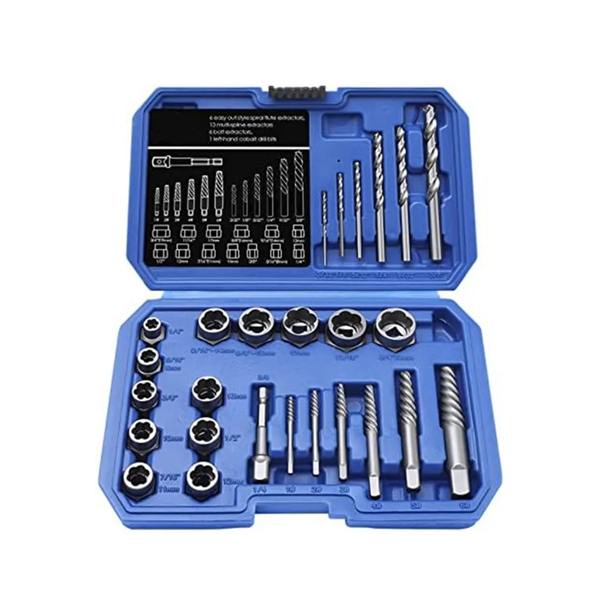 Screws & Bolts Extractor Set Drill Bit with Hex Adapter, Out Broken Lug Nut Extractor Stripped Screw Remover Set
Screws & Bolts Extractor Set Drill Bit with Hex Adapter, Out Broken Lug Nut Extractor Stripped Screw Remover Set
