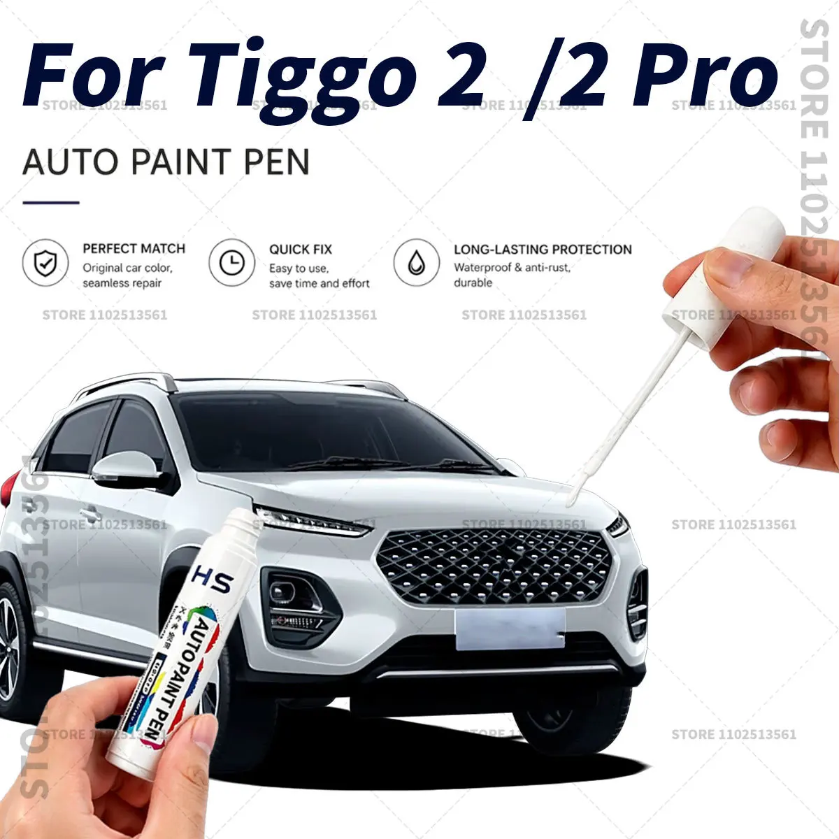 For Chery Tiggo 2 2 Pro Touch Up Paint Pen Quick Repair Car Scratch Chip Paint Brush Moon white Sky blue Flame Red Passion Red
For Chery Tiggo 2 2 Pro Touch Up Paint Pen Quick Repair Car Scratch Chip Paint Brush Moon white Sky blue Flame Red Passion Red