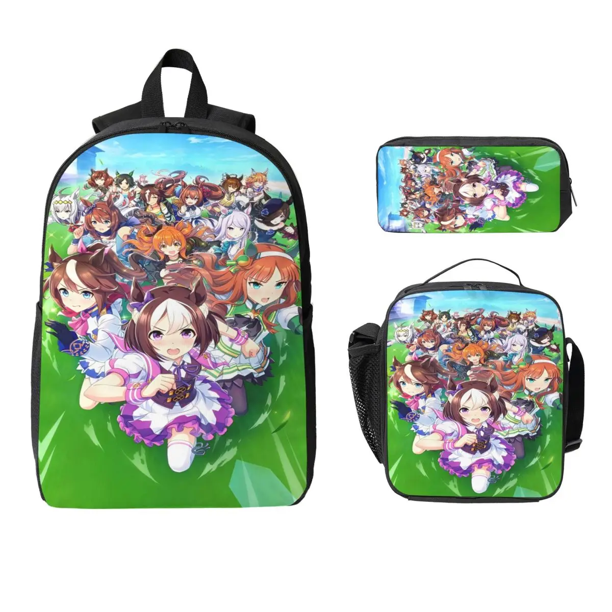 3Pcs Umamusume Anime School bags Set for Kids Pen Bags Backpack Sets with Lunch Box For School Students Knapsack
3Pcs Umamusume Anime School bags Set for Kids Pen Bags Backpack Sets with Lunch Box For School Students Knapsack